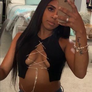 Sparkly open up shirt